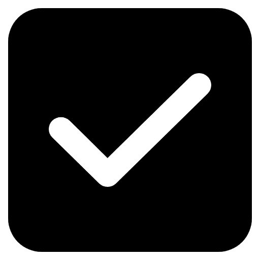 Check Box With Check High Contrast Emoji from Fluent Emoji High Contrast Set