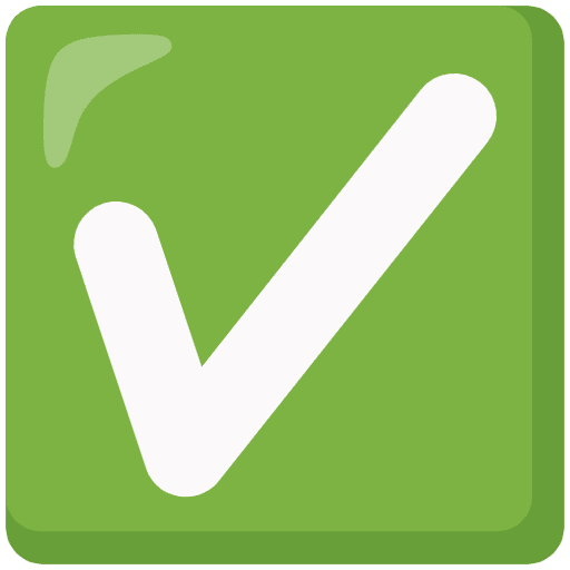Check Mark Button Emoji from Noto Emoji Set