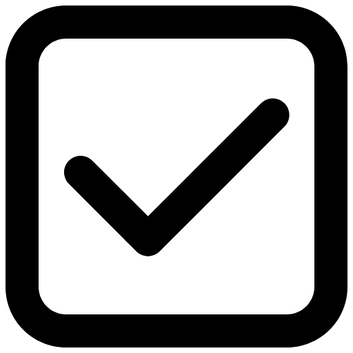 Check Mark Button High Contrast Emoji from Fluent Emoji High Contrast Set