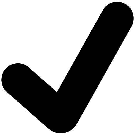 Check Mark High Contrast Emoji from Fluent Emoji High Contrast Set