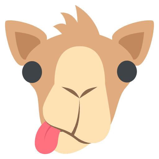 Cheeky Camel Emoji from EmojiTwo Colors Set