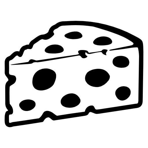 Cheese Wedge Emoji from EmojiTwo Black Set