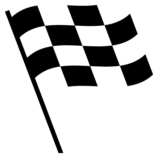 Chequered Flag Emoji from EmojiTwo Black Set
