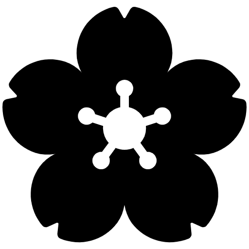 Cherry Blossom High Contrast Emoji from Fluent Emoji High Contrast Set