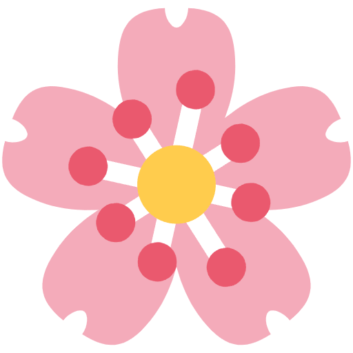 Cherry Blossom Emoji from Twemoji Emoji Set