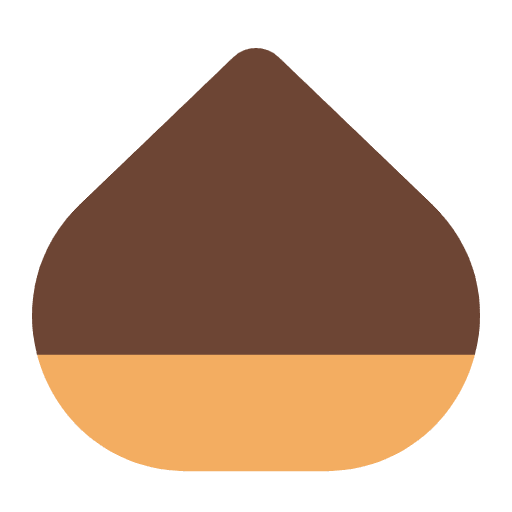 Chestnut Flat Emoji from Fluent Emoji Flat Set