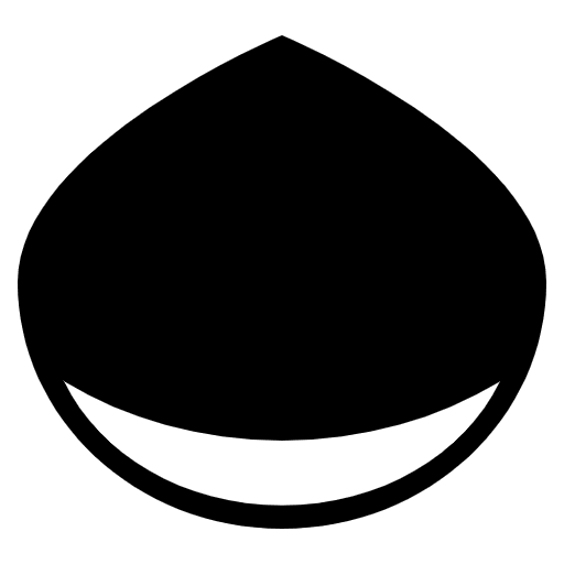 Chestnut Emoji from EmojiTwo Black Set