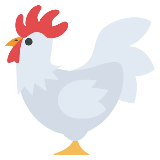 Chicken Emoji from EmojiTwo Colors Set