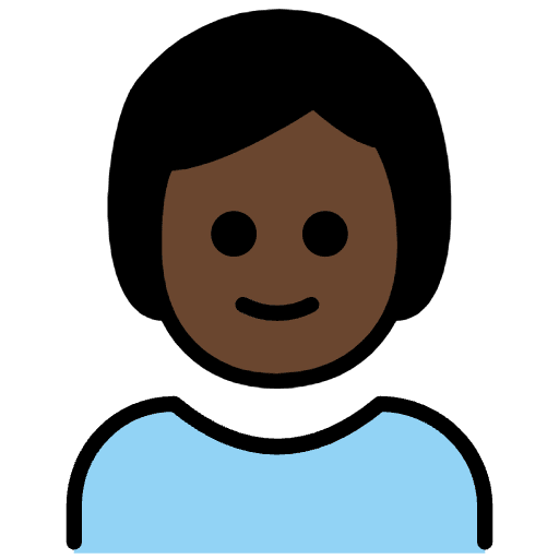 Child Dark Skin Tone Emoji from OpenMoji Set