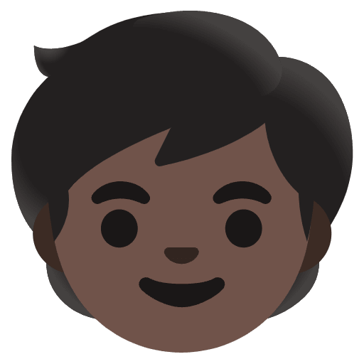 Child Dark Skin Tone Emoji from Noto Emojis Set