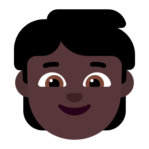 Child Flat Dark Emoji from Fluent Emoji Flat Set