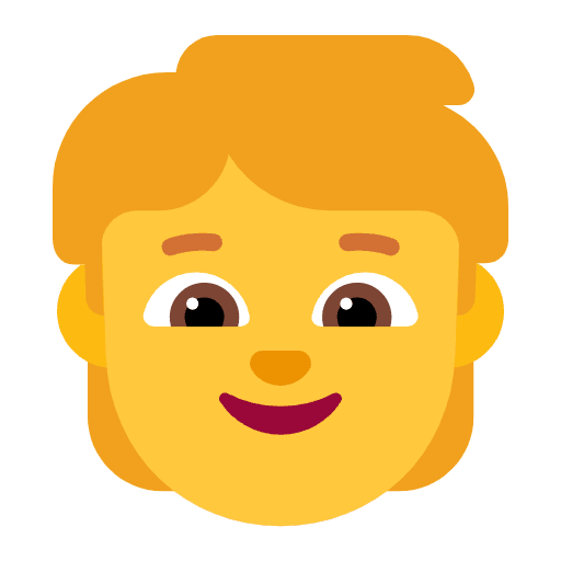 Child Flat Default Emoji from Fluent Emoji Flat Set