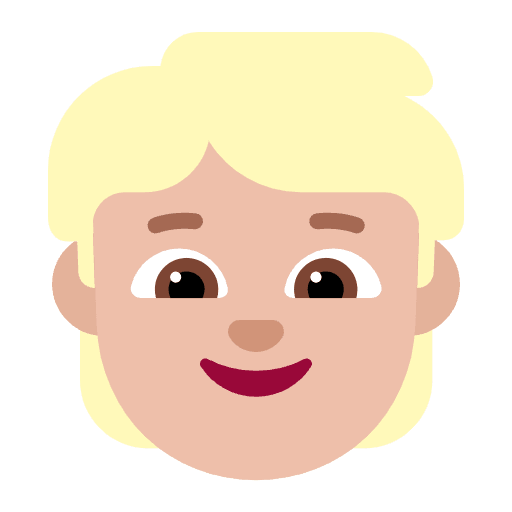 Child Flat Medium Light Emoji from Fluent Emoji Flat Set