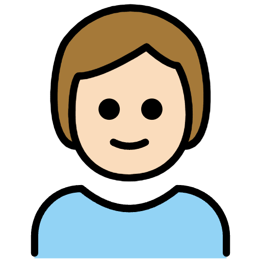 Child Light Skin Tone Emoji from OpenMoji Set