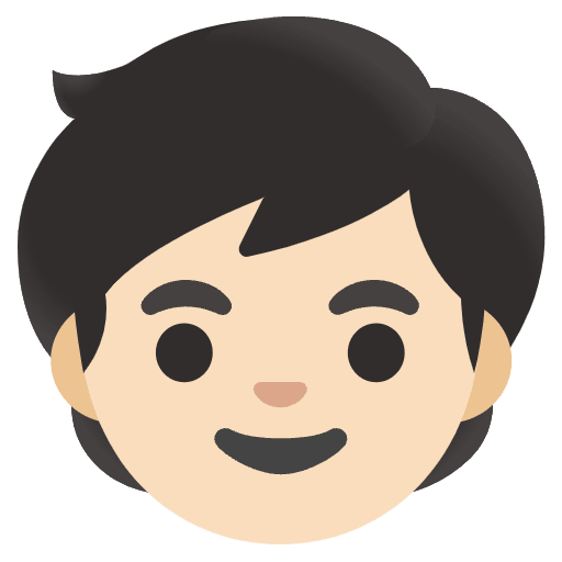 Child Light Skin Tone Emoji from Noto Emoji Set