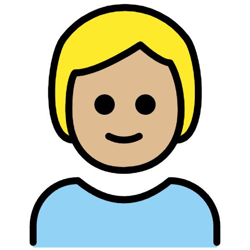 Child Medium Light Skin Tone Emoji from OpenMoji Set