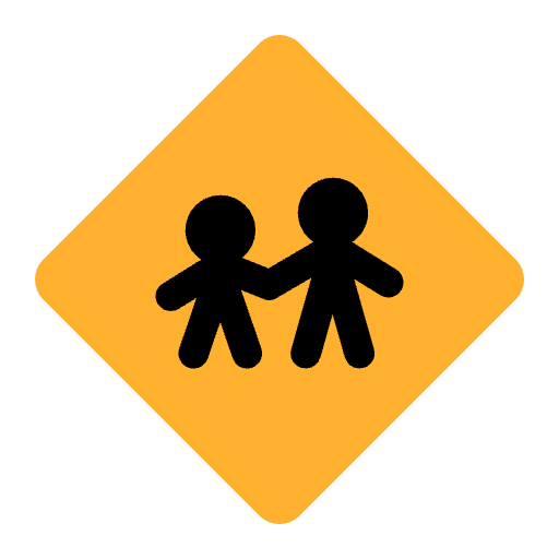 Children Crossing Flat Emoji from Fluent Emoji Flat Set