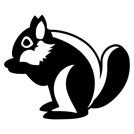 Chipmunk Emoji from EmojiTwo Black Set