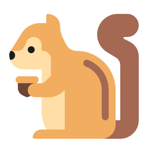 Chipmunk Flat Emoji from Fluent Emoji Flat Set