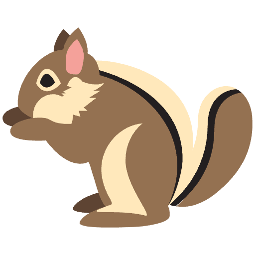 Chipmunk Emoji from EmojiTwo Colors Set