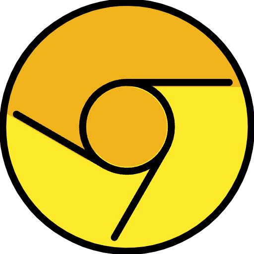 Chrome Canary Element from OpenMoji Emoji Set