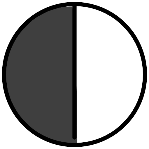 Circle With Left Half Black Emoji from OpenMoji Set