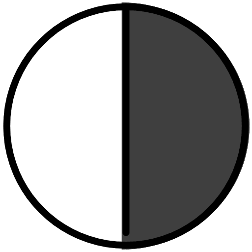 Circle With Right Half Black Emoji from OpenMoji Set