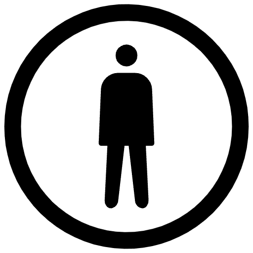 Circled Human Figure Emoji from OpenMoji Emoji Set