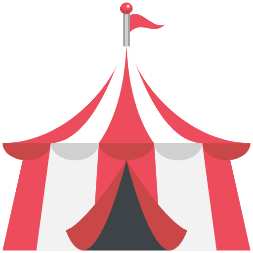 Circus Tent Emoji from EmojiTwo Colors Set