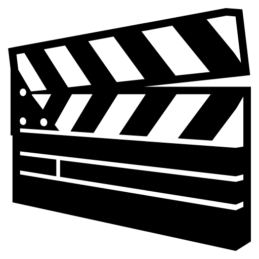 Clapper Board Emoji from EmojiTwo Black Set