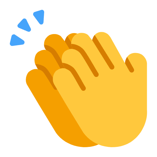 Clapping Hands Flat Default emoji PNG and Free SVG Download Streamline
