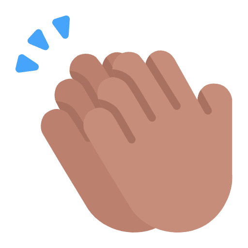 Clapping Hands Flat Medium Emoji from Fluent Emoji Flat Set