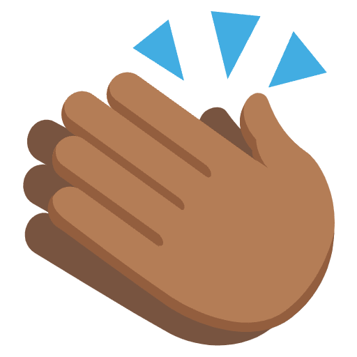 Clapping Hands Medium Dark Skin Tone Emoji from EmojiTwo Colors Set