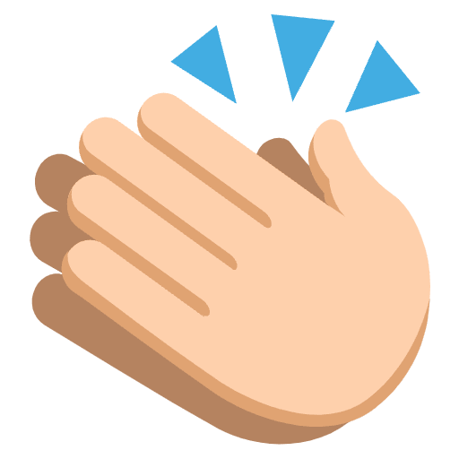 Clapping Hands Medium Light Skin Tone Emoji from EmojiTwo Colors Set