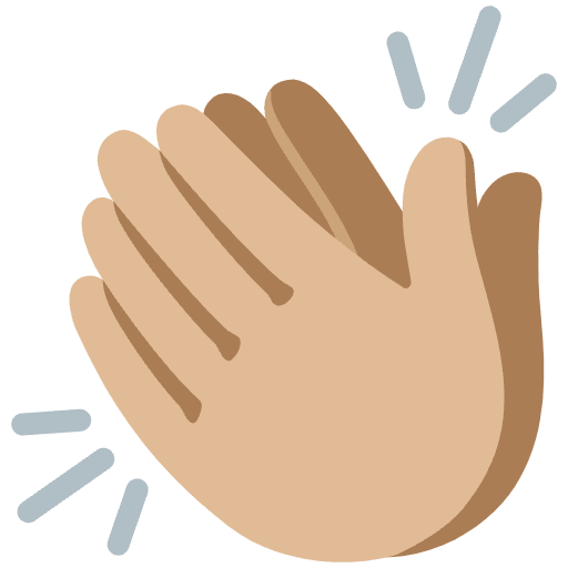 Clapping Hands Medium Light Skin Tone Emoji from Noto Emojis Set