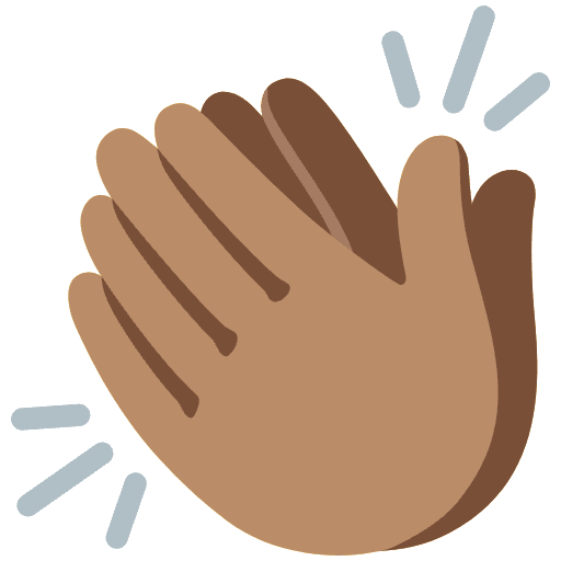 Clapping Hands Medium Skin Tone Emoji from Noto Emojis Set