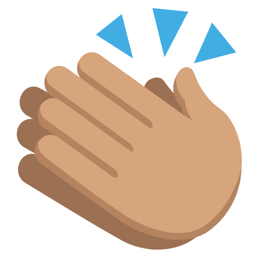 Clapping Hands Medium Skin Tone Emoji from EmojiTwo Colors Set