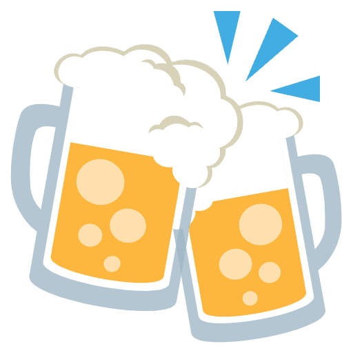 Clinking Beer Mugs Emoji from EmojiTwo Colors Set