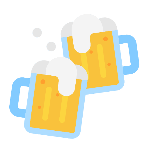 Clinking Beer Mugs Flat Emoji from Fluent Emoji Flat Set