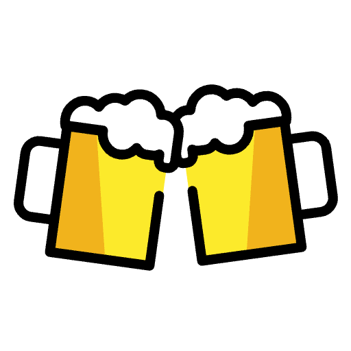 Clinking Beer Mugs Emoji from OpenMoji Emoji Set