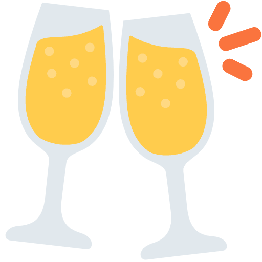 Clinking Glasses Emoji from Twemoji Emoji Set