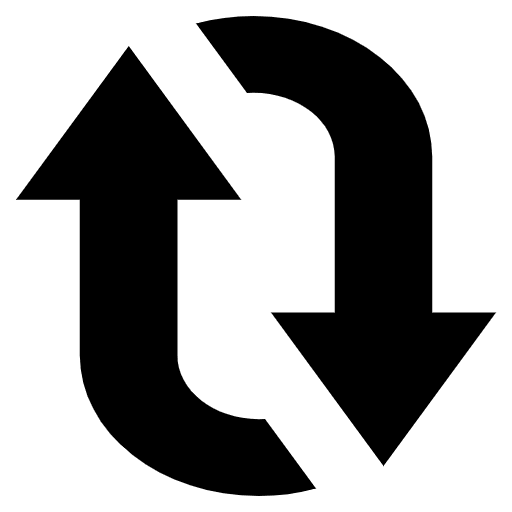 Clockwise Vertical Arrows Emoji from EmojiTwo Black Set
