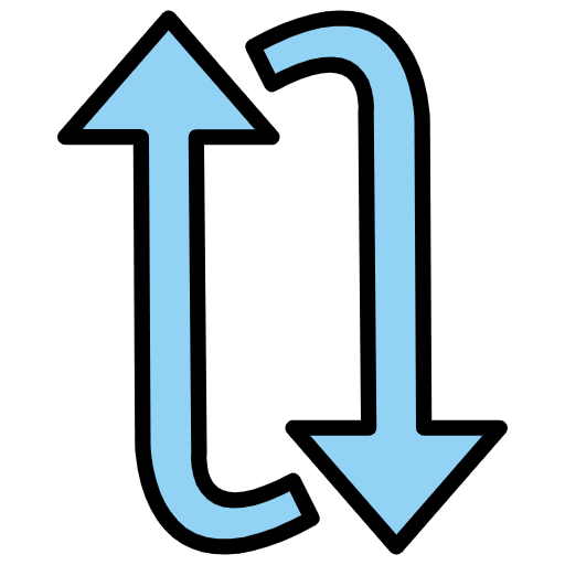 Clockwise Vertical Arrows Emoji from OpenMoji Set