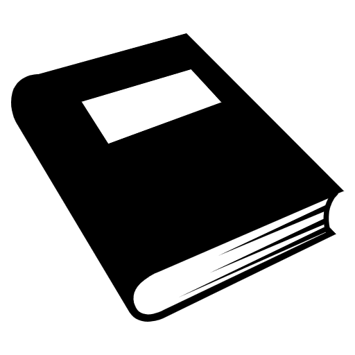 Closed Book Emoji from EmojiTwo Black Set