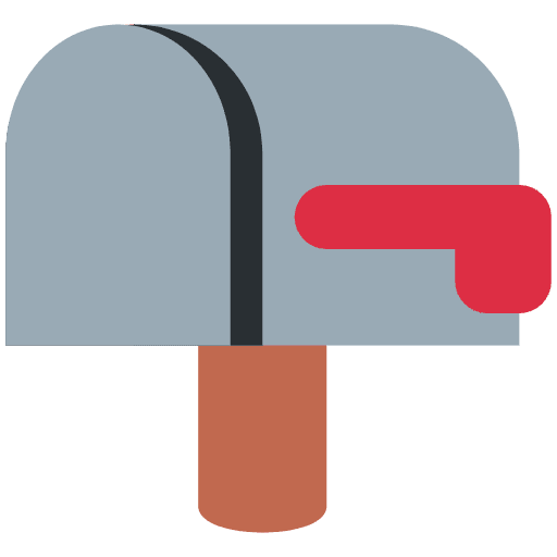 Closed Mailbox With Lowered Flag Emoji from Twemoji Emoji Set