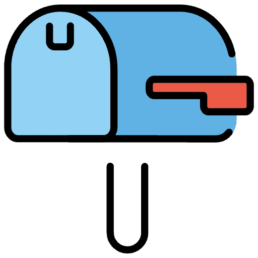 Closed Mailbox With Lowered Flag Emoji from OpenMoji Emoji Set
