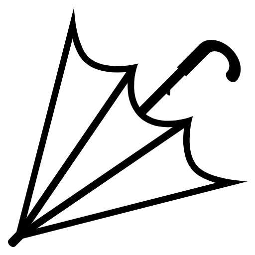 Closed Umbrella Emoji from EmojiTwo Black Set
