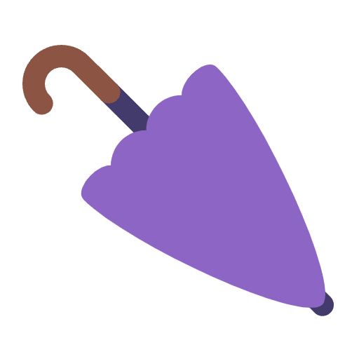 Closed Umbrella Flat Emoji from Fluent Emoji Flat Set