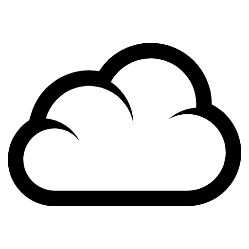 Cloud Emoji from EmojiTwo Black Set