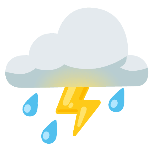 Cloud With Lightning And Rain Emoji from Noto Emoji Set